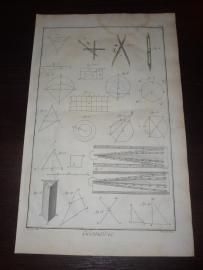 Encyklopedia Diderot - Matematyka Geometria 1767 5 plansz