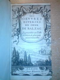 Dzieła Balzaca- pozłacany Elzewir 1653