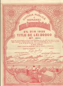 Obligacja Królestwa Rumunii 20 000 Lei 1922