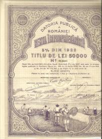 Obligacja Królestwa Rumunii 50 000 Lei 1922