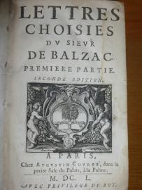 Listy Balzaca - ryciny Paryż 1650