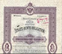 Obligacja C. K. Austrii 200 Koron 1897