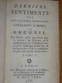 Ostatnie mowy skazanych na śmierć - kurioza 1 wyd. 1775