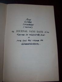299. CESBRON Gilbert, Journal sans date. Dedykacja Autora Paryż 1963