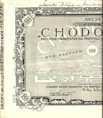 Akcyjne Towarzystwo dla Przemysłu Cukrowniczego w Chodorowie 1925