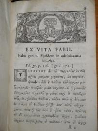 Plutarch Żywoty sławnych mężów w oryginale - antyczna greka 1714