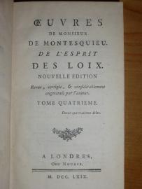 Monteskiusz O duchu praw - trójpodział władzy Londyn 1769