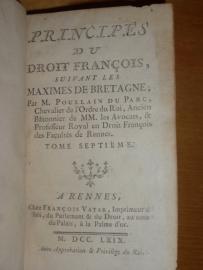 Zasady prawa francuskiego i bretońskiego. O darowiznach, donacjach i hipotece 1769