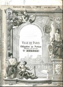 Obligacja Miasta Paryża 300 Franków 1912