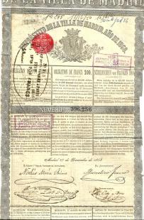 Obligacja Miasta Madrytu 1868