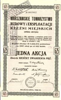 Rzeźnie Miejskie w Warszawie 625 zł 1925
