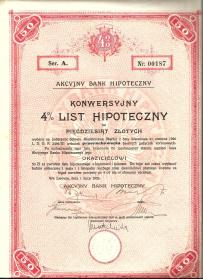 Akcyjny Bank Hipoteczny we Lwowie 50 zł 1926