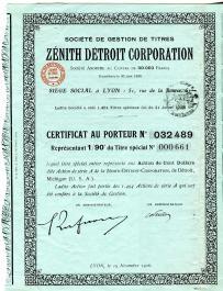 Zenith Detroit Corporation Motoryzacja 1926