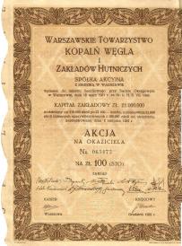Kopalnia Kazimierz-Juliusz Sosnowiec 100 zł 1929