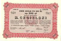 Spółka Akcyjna Hipolit Cegielski w Poznaniu 200 zł 1929
