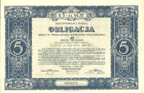 Obligacja Premiowej Pożyczki Dolarowej II RP 5 USD 1931