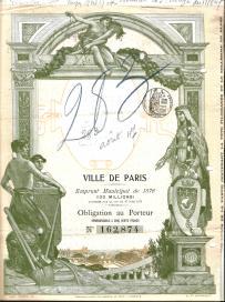 Obligacja Miasta Paryża 1876-1913