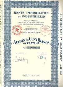 Renta Nieruchomości i Przemysłu Paryża 1930