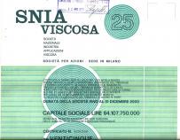 SNIA VISCOSA - Towarzystwo Przemysłu Wiskozowego w Mediolanie 25 akcji