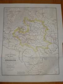 Mapa Polski w XVIII wieku w czasie wojny północnej - Chodźko 1839-41