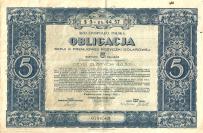 Obligacja Premiowej Pożyczki Dolarowej II RP 5 USD 1931