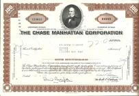 The Chase Manhattan Corporation 1969 - podpis Rockefellera - Brązowa