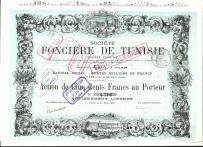 Towarzystwo Ziemskie Tunezji 500 Franków 1885