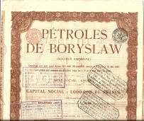 Kopalnie Ropy Naftowej w Borysławiu Kapitał 1 MLN 1905