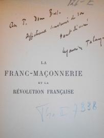 Masoneria- Rewolucja francuska i masoneria - dedykacja Autora 1904