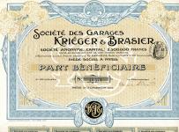 Zbiór 2 akcji motoryzacyjnych Krieger-Brassier 1905