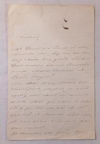 Olimpia Chodźko do Victora Hugo - podpis pisarza ca. 1840