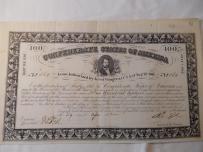 CONFEDERATE STATES OF AMERICA LOAN 29 IV 1862 100 DOLARÓW