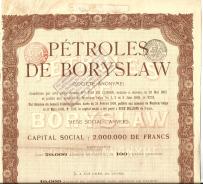 Kopalnie Ropy Naftowej Borysław kapitał 2 MLN 1906