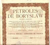 Kopalnie Ropy Naftowej w Borysławiu Kapitał 3 MLN 1906