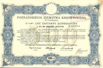 Poznańskie Ziemstwo Kredytowe 500 zł 1925