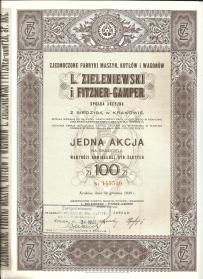 Zjednoczone Fabryki Maszyn, Kotłów i Wagonów L. Zieleniewski i Fitzner-Gamper 100 zł 1938