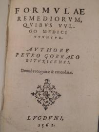 Pierre Gorris Formuły Medyczne Lyon 1562