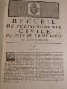 Rousseaud de la Combe Prawo cywilne Francji - zbiór orzecznictwa Paryż 1769