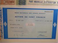 ZBIÓR 5 francuskich akcji motoryzacyjnych RENAULT 1902-1970