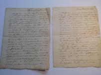 FOURN, Limoux 29 I 1830/4 II 1830 2 listy ojca do syna przyszłego majora Cesarstwa Francji