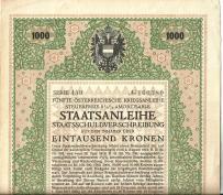 Piąta 5,5 % C.K. Austriacka Pożyczka Wojenna 20 XI 1916 8 Stron