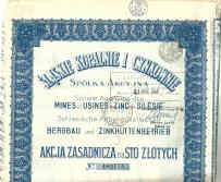 Śląskie Kopalnie i Cynkownie Lipiny 1924